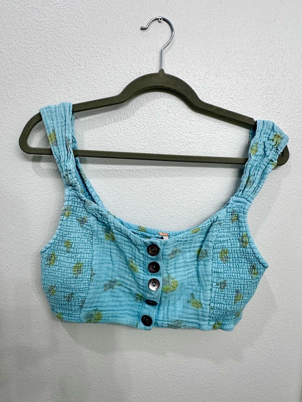 Free People Light Blue Floral Set